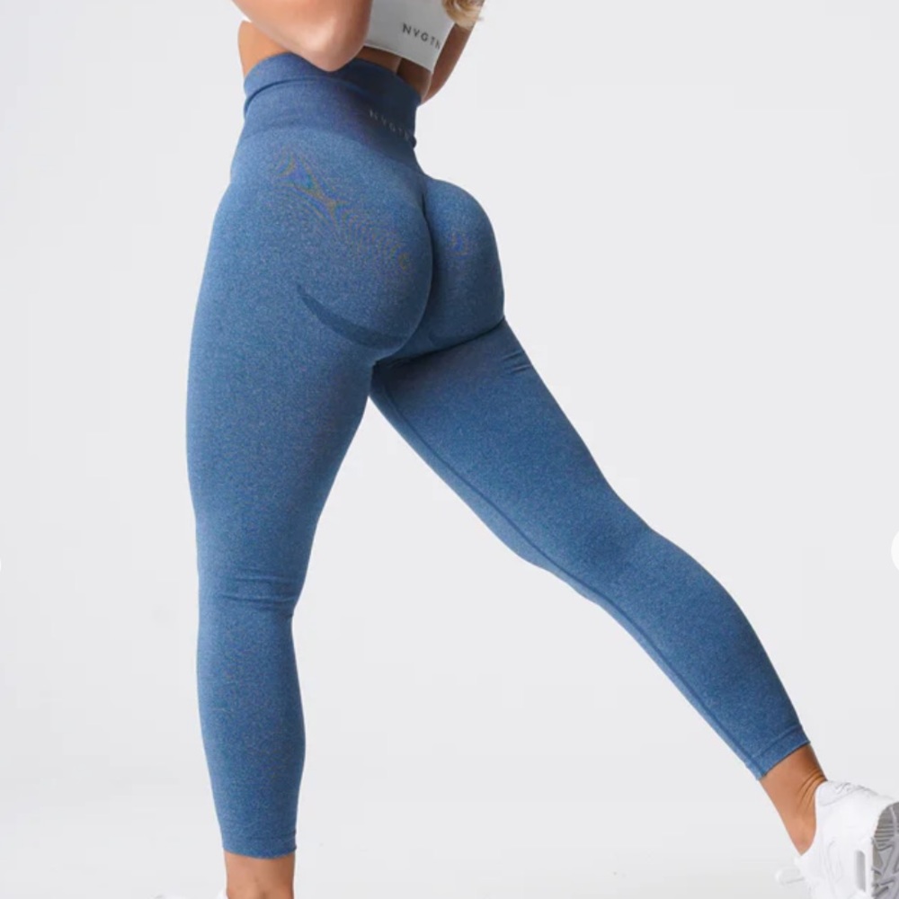 NVGTN Slate Blue Curve Seamless Leggings